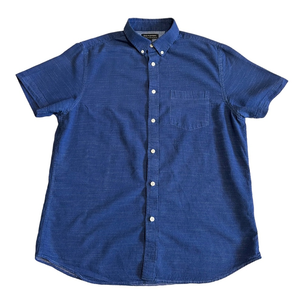 Banana Republic BlueStretch Soft Wash Standard Fit Button Down, Size L